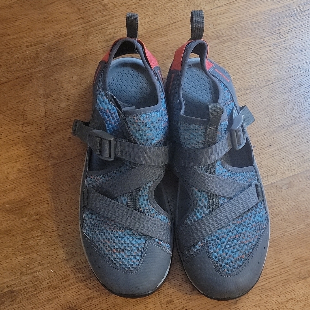 Chaco Blue and Gray Sandals with Seamless Design